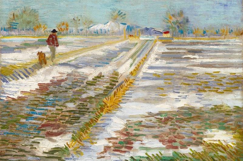 ‘Landscape with Snow’, do pintor holandês Vincent Van Gogh (//Reprodução)