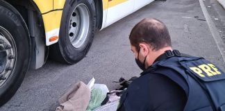 Homem é preso com porções de skunk em ônibus de turismo